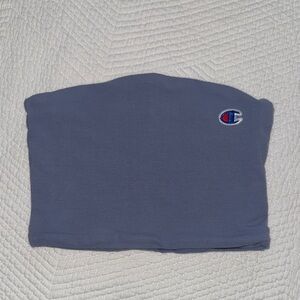 Blue Champion Cropped Stretch Tube Top